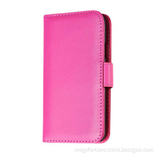 Stand PU Leather Cases for iPhone 5S, with Silver Strap for Carrying, Wallet Function